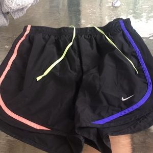 Multi colored bike running shorts